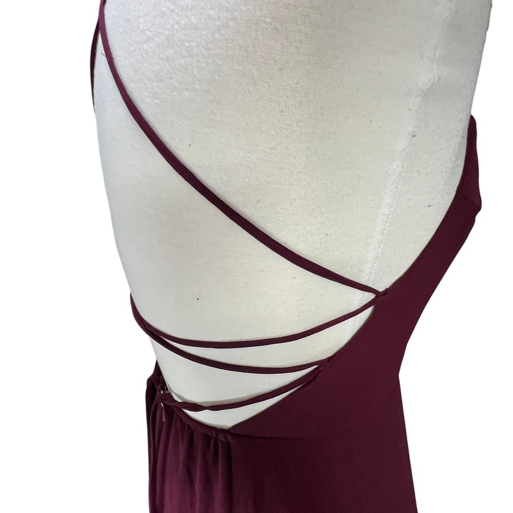 Show Me Your Mumu Kendall Strappy Maxi Dress Sz M Merlot Bridesmaid Formal Gown - Picture 10 of 11